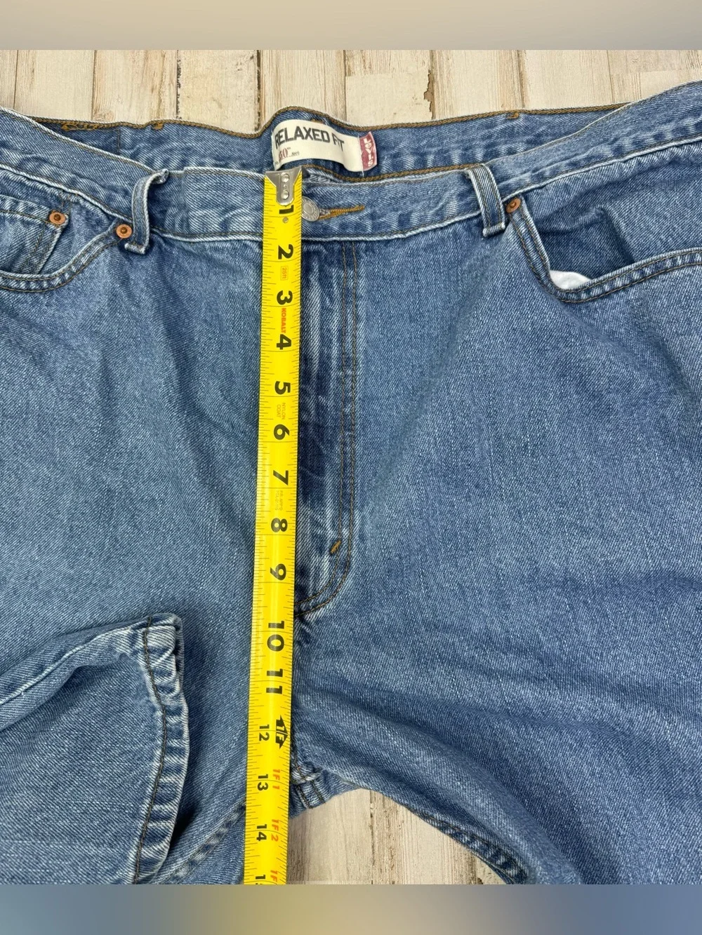 Vintage Levis 550 Pants Jeans Men 42x31 Denim Stretch Blue Straight